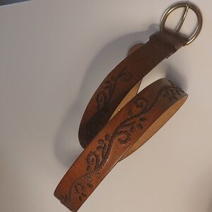 Brown leather belt